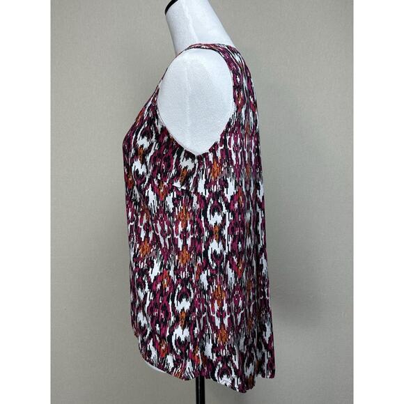 Catos Women’s Size M 1/4 Button Up Sleeveless Blouse Flowy Lightweight - Picture 5 of 10